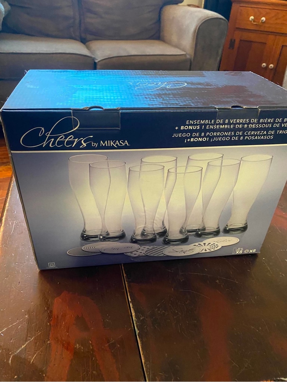 Mikasa Clear Pilsner Beer Glass Set of 8 - Picture 4 of 5